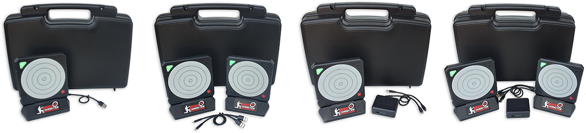 Pro-Shooter Electronic Smart Target packs for dry-fire training allow you to grow and expand the system from 1 target up to 15 targets using an optional base station.